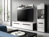 Wohnwand Cooper in wei� und grau Wohnkombination 3-teilig h�ngend / stehend 221 cm