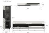 Wohnwand Cooper in wei� und grau Wohnkombination 3-teilig h�ngend / stehend 221 cm