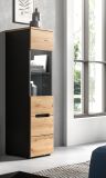 Vitrine Cooper in Artisan Eiche und grau h�ngend oder stehend 36 x 125 cm, Soft-Close
