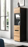 Vitrine Cooper in Artisan Eiche und grau h�ngend oder stehend 36 x 125 cm, Soft-Close