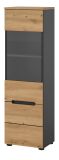 Vitrine Cooper in Artisan Eiche und grau h�ngend oder stehend 36 x 125 cm, Soft-Close