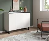 Sideboard Gelia in wei� und schwarz Kommode 120 x 84 cm, Soft-Close
