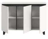 Sideboard Gelia in wei� und schwarz Kommode 120 x 84 cm, Soft-Close