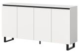 Sideboard Gelia in wei� mit schwarz Kommode 160 x 84 cm, Soft-Close