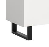Kommode Gelia in wei� und schwarz Highboard 80 x 99 cm, Soft-Close