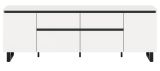 TV-Lowboard Gelia in wei� und schwarz TV Unterteil 188 x 65 cm, Soft-Close und Komforth�he