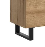 Sideboard Gelia in Evoke Eiche und schwarz Kommode 160 x 84 cm, Soft-Close