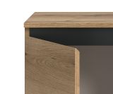 TV-Lowboard Gelia in Evoke Eiche und schwarz TV Unterteil 188 x 65 cm, Soft-Close und Komforth�he