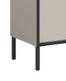 Sideboard Torello in Kaschmir und Schwarz Kommode 136 x 83 cm