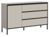 Sideboard Torello in Kaschmir und Schwarz Kommode 136 x 83 cm