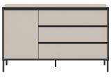Sideboard Torello in Kaschmir und Schwarz Kommode 136 x 83 cm