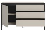 Sideboard Torello in Kaschmir und Schwarz Kommode 136 x 83 cm
