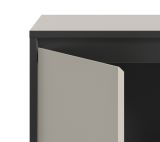 TV-Lowboard Torello in Kaschmir und Schwarz TV Unterteil mit Komforth�he 150 x 62 cm