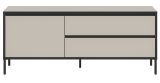 TV-Lowboard Torello in Kaschmir und Schwarz TV Unterteil mit Komforth�he 150 x 62 cm