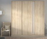 Parisot Kleiderschrank Escale6 in Eiche japanisch Dreht�renschrank 3-t�rig 185 x 203 cm