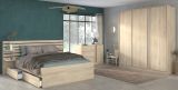 Parisot Kleiderschrank Escale6 in Eiche japanisch Dreht�renschrank 3-t�rig 185 x 203 cm