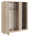 Parisot Kleiderschrank Escale6 in Eiche japanisch Dreht�renschrank 3-t�rig 185 x 203 cm
