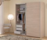 Kleiderschrank Swing in Jackson Eiche Schiebet�renschrank 2-t�rig mit Spiegel 178 x 203 cm, Soft-Close