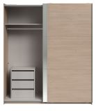 Kleiderschrank Swing in Jackson Eiche Schiebet�renschrank 2-t�rig mit Spiegel 178 x 203 cm, Soft-Close