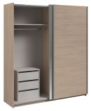 Kleiderschrank Swing in Jackson Eiche Schiebet�renschrank 2-t�rig mit Spiegel 178 x 203 cm, Soft-Close