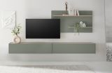 TV-Lowboard Center in Salbei und Barista Eiche TV-Unterteil h�ngend 150 cm H�ngeschrank
