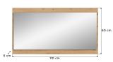 Garderobenspiegel Borga in Artisan Eiche Wandspiegel 110 x 60 cm