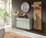 Garderobe Set 4-teilig Borga in Salbei und Artisan Eiche 205 x 197 cm