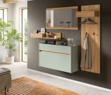 Garderobe Set 4-teilig Borga in Salbei und Artisan Eiche 220 x 192 cm