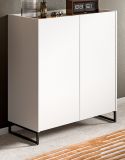 Schuhschrank Borga in wei� und Artisan Eiche Flur Kommode 90 x 97 cm, Soft-Close