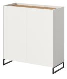Schuhschrank Borga in wei� und Artisan Eiche Flur Kommode 90 x 97 cm, Soft-Close