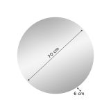 Garderobenspiegel Borga rahmenlos Wandspiegel rund � 70 cm