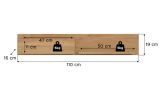 Regal Borga in Artisan Eiche Wandregal 110 cm