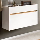 Schuhkipper Borga in wei� und Artisan Eiche Schuhschrank h�ngend 110 cm