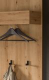 Garderobe Set 4-teilig Borga in wei� und Artisan Eiche 186 x 197 cm, Soft-Close