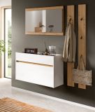 Garderobe Set 4-teilig Borga in wei� und Artisan Eiche 172 x 197 cm