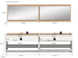 Garderobe Set 4-teilig Borga in wei� und Artisan Eiche 220 x 192 cm