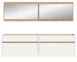 Garderobe Set 4-teilig Borga in wei� und Artisan Eiche 220 x 192 cm