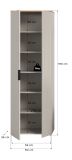 Flurschrank Skid in Kaschmir Sand und Evoke Eiche Schuhschrank 60 x 190 cm