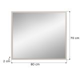 Garderobenspiegel Skid in Kaschmir Sand Flur Spiegel 80 x 70 cm