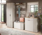 Garderobe Set 6-teilig Skid in Kaschmir Sand und Evoke Eiche 250 x 190 cm
