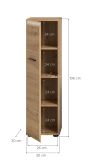 Badezimmer Kommode Cover in Artisan Eiche Badkommode h�ngend / stehend 30 x 106 cm