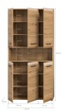 Badezimmer Hochschrank Cover in Artisan Eiche Mehrzweckschrank 90 x 185 cm