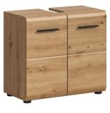 Waschbeckenunterschrank Cover in Artisan Eiche Badezimmer Unterschrank 60 cm