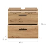 Waschbeckenunterschrank Cover in Artisan Eiche Badezimmer Unterschrank 60 cm