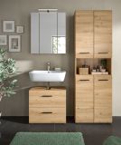 Badm�bel Set 3-teilig Cover in Artisan Eiche 135 x 185 cm, mit 4-t�rigem Hochschrank