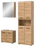 Badm�bel Set 3-teilig Cover in Artisan Eiche 135 x 185 cm, mit 4-t�rigem Hochschrank