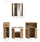 Badm�bel Set 4-teilig Cover in Artisan Eiche Badkombination 180 x 185 cm