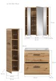Badm�bel Set 3-teilig Cover in Artisan Eiche Badkombination 105 x 185 cm