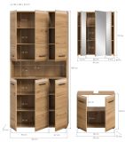 Badm�bel Set 3-teilig Cover in Artisan Eiche Badkombination 165 x 185 cm