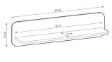 Wandboard Elverum in Eiche natur Wandregal skandinavisch 90 cm